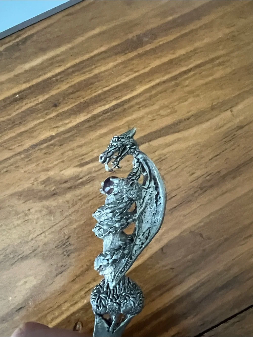 Silver Dragon Letter Opener - Ornate Decorative Home Office Tool